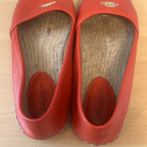 Coach leather orange shoes espadrilles “Rhodelle” - Picture 4 of 11